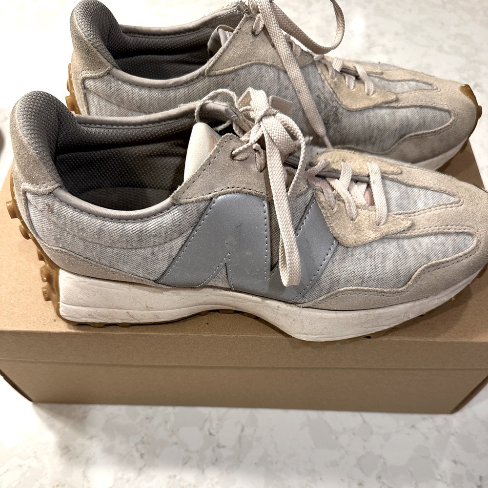 New Balance 327 in good, gently worn condition.
